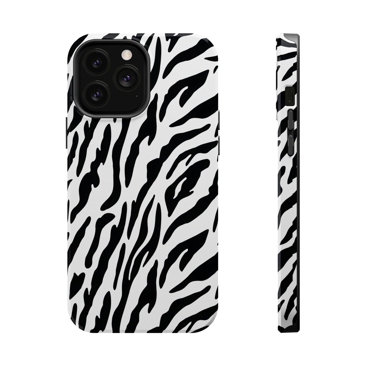 Monochrome Safari: Classic Black & White Zebra MagSafe Case