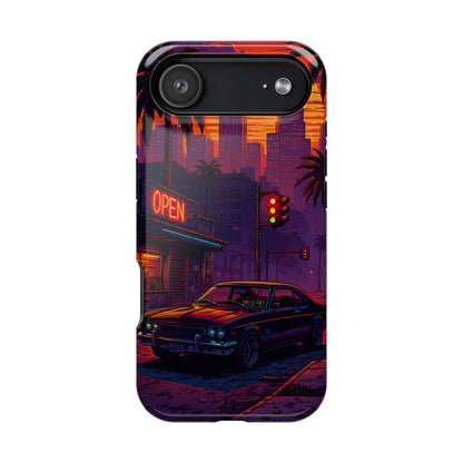 Lofi Midnight Drive: Retro Muscle Car MagSafe Case