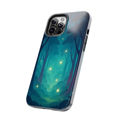 Enchanted Forest Fireflies Case - Mystic Nature Tough Cover for iPhone & Samsung