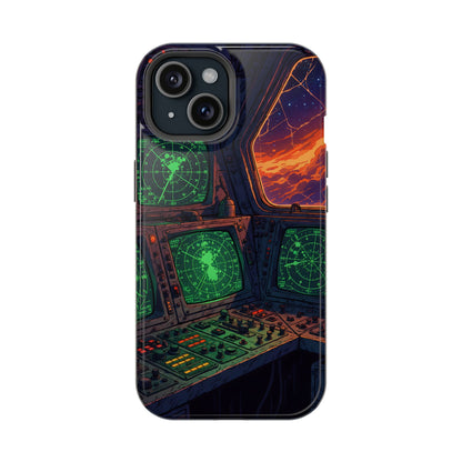 Cosmic Command: Retro Spaceship Cockpit MagSafe Case