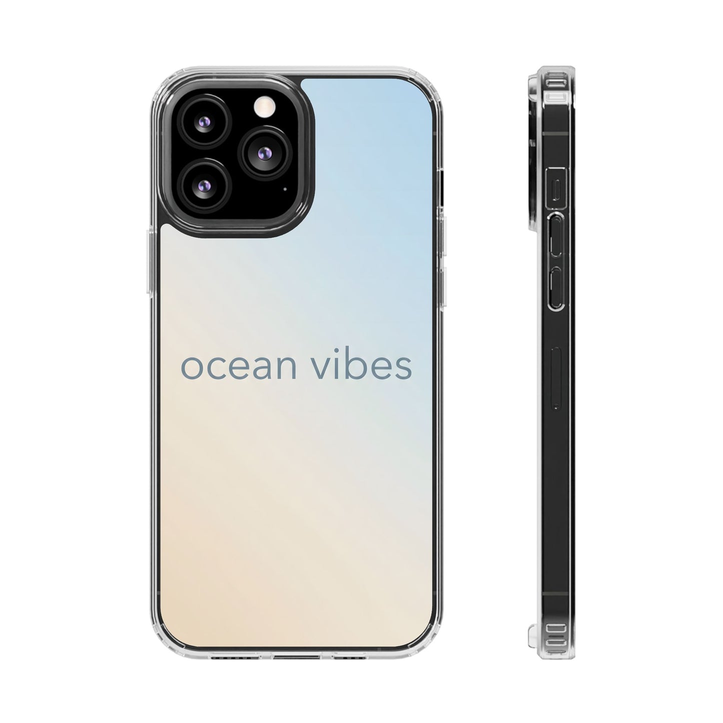 Ocean Vibes Clear Case - MagSafe Compatible Coastal Gradient Cover