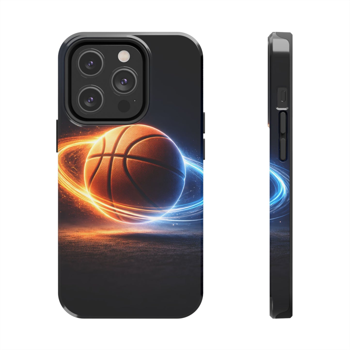 Cosmic Basketball Energy Tough Case - Neon Rings Athletic Cover for iPhone & Samsung