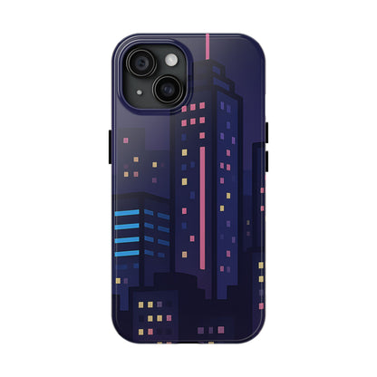 Lo-Fi Night City Tough Case - Pastel Urban Skyline Cover for iPhone & Samsung