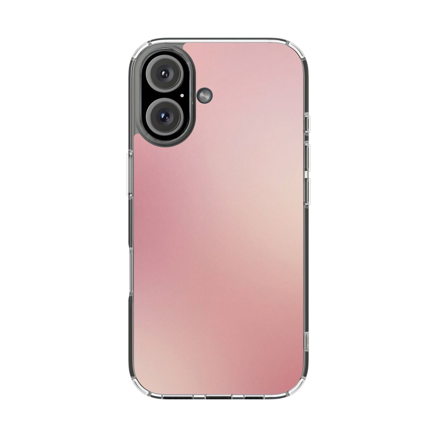 Soft Rose Aura Clear Case - MagSafe Compatible Blush Gradient Cover