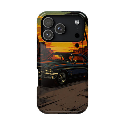West Coast Lowrider: Retro Sunset Classic Car MagSafe Case