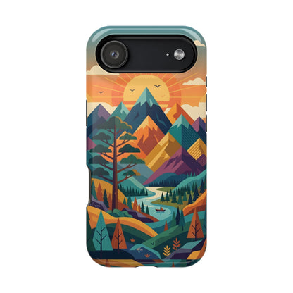 Retro Sunset Mountain Magnetic Impact Case