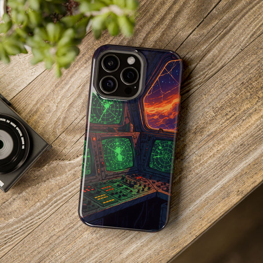 Cosmic Command: Retro Spaceship Cockpit MagSafe Case