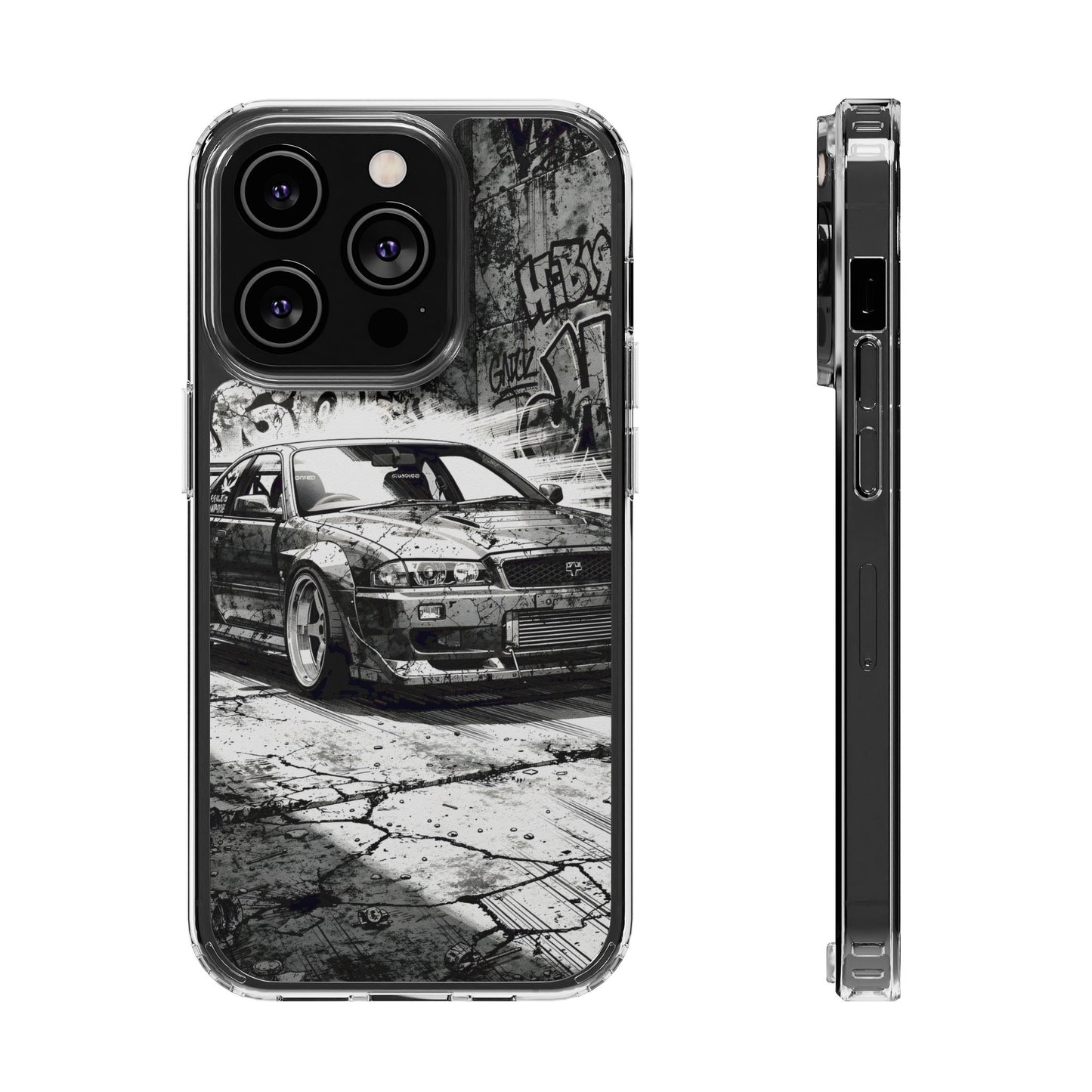 Monochrome Urban Drift Case - MagSafe Compatible JDM Clear Cover
