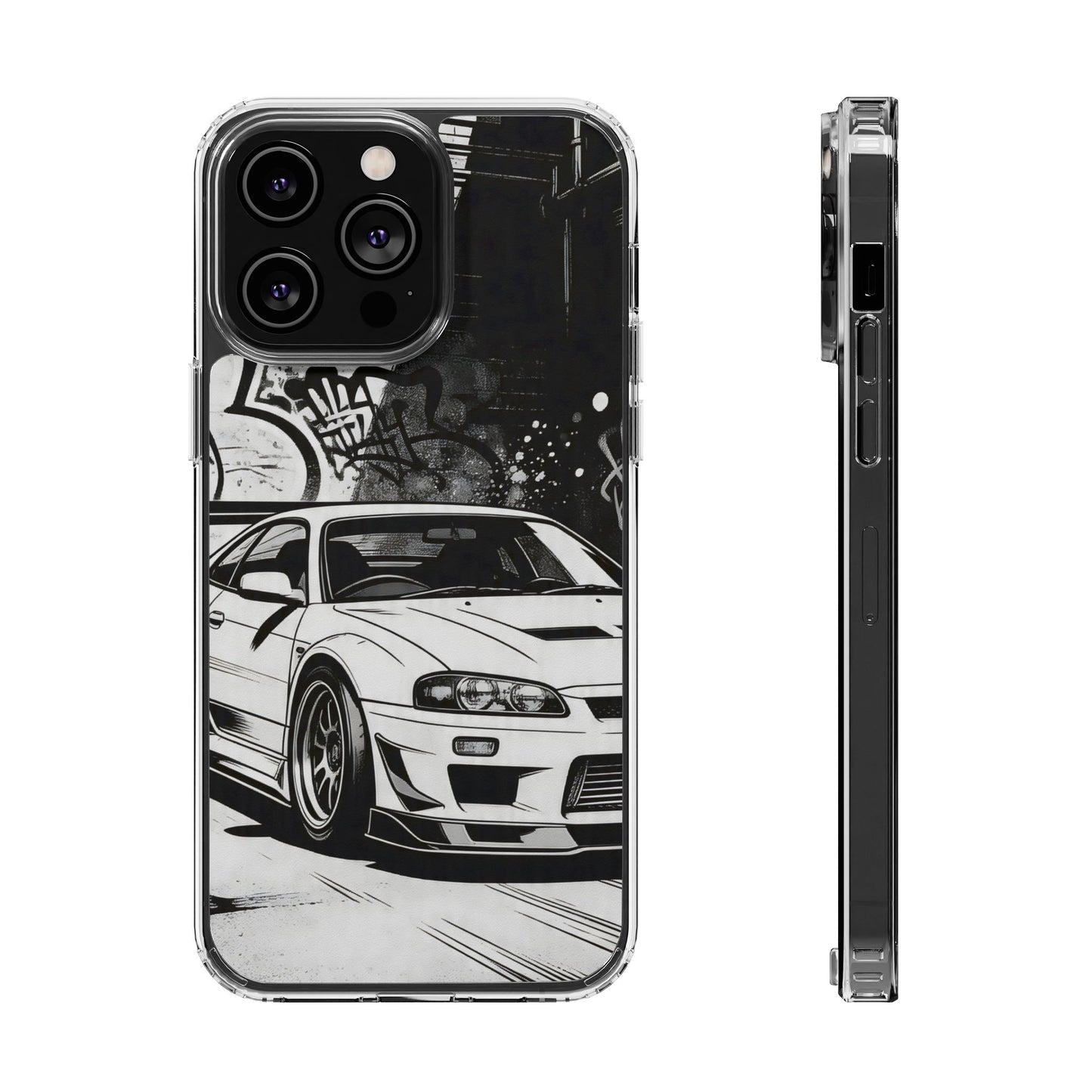Monochrome Urban Drift Case - MagSafe Compatible JDM Clear Cover