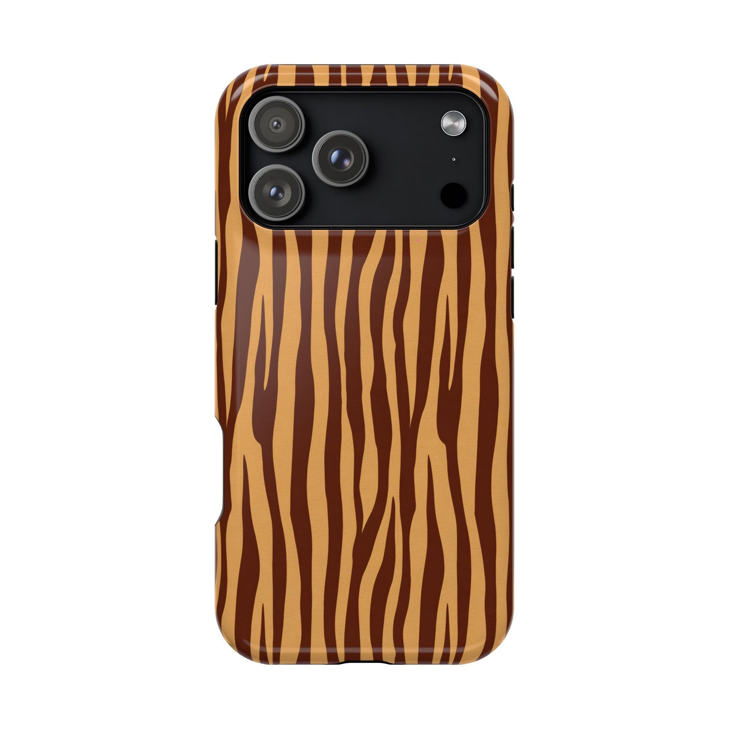 Safari Chic: Warm Caramel Tiger Print MagSafe Case