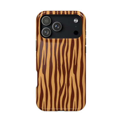 Safari Chic: Warm Caramel Tiger Print MagSafe Case