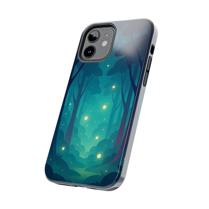 Enchanted Forest Fireflies Case - Mystic Nature Tough Cover for iPhone & Samsung