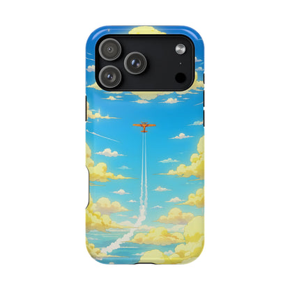 Cinematic Flight: Vintage Airplane Anime Sky MagSafe Case