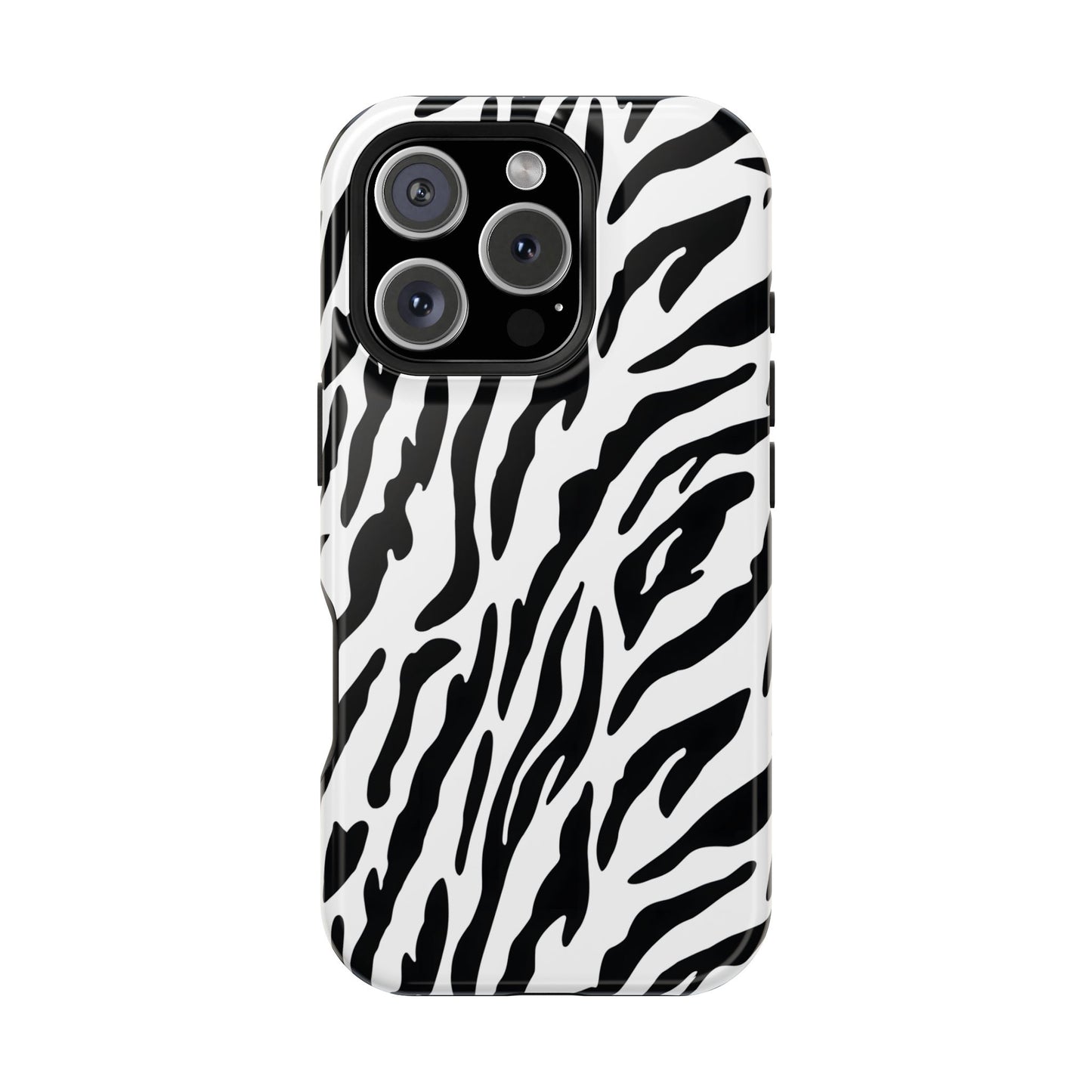Monochrome Safari: Classic Black & White Zebra MagSafe Case