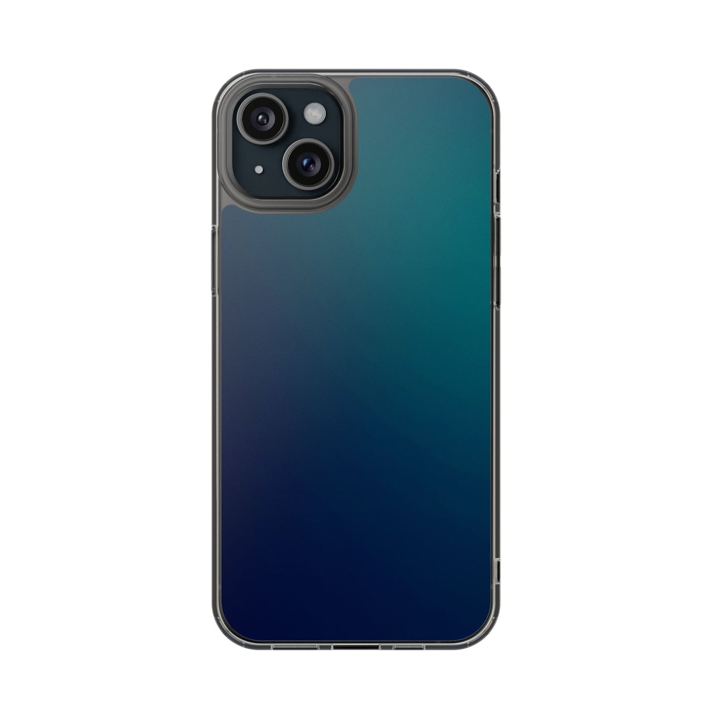 Midnight Ocean Aura Clear Case - MagSafe Compatible Deep Teal Gradient