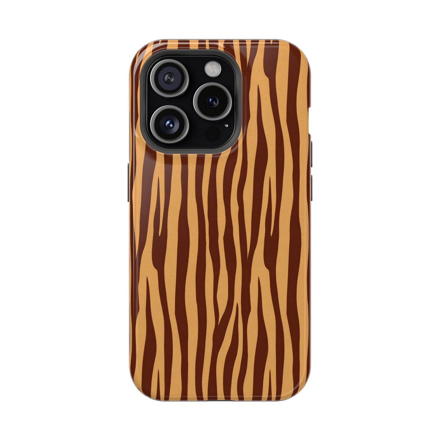 Safari Chic: Warm Caramel Tiger Print MagSafe Case