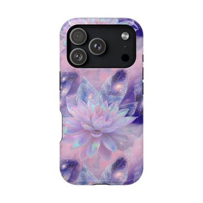 Ethereal Aura: Cosmic Iridescent Lotus MagSafe Case
