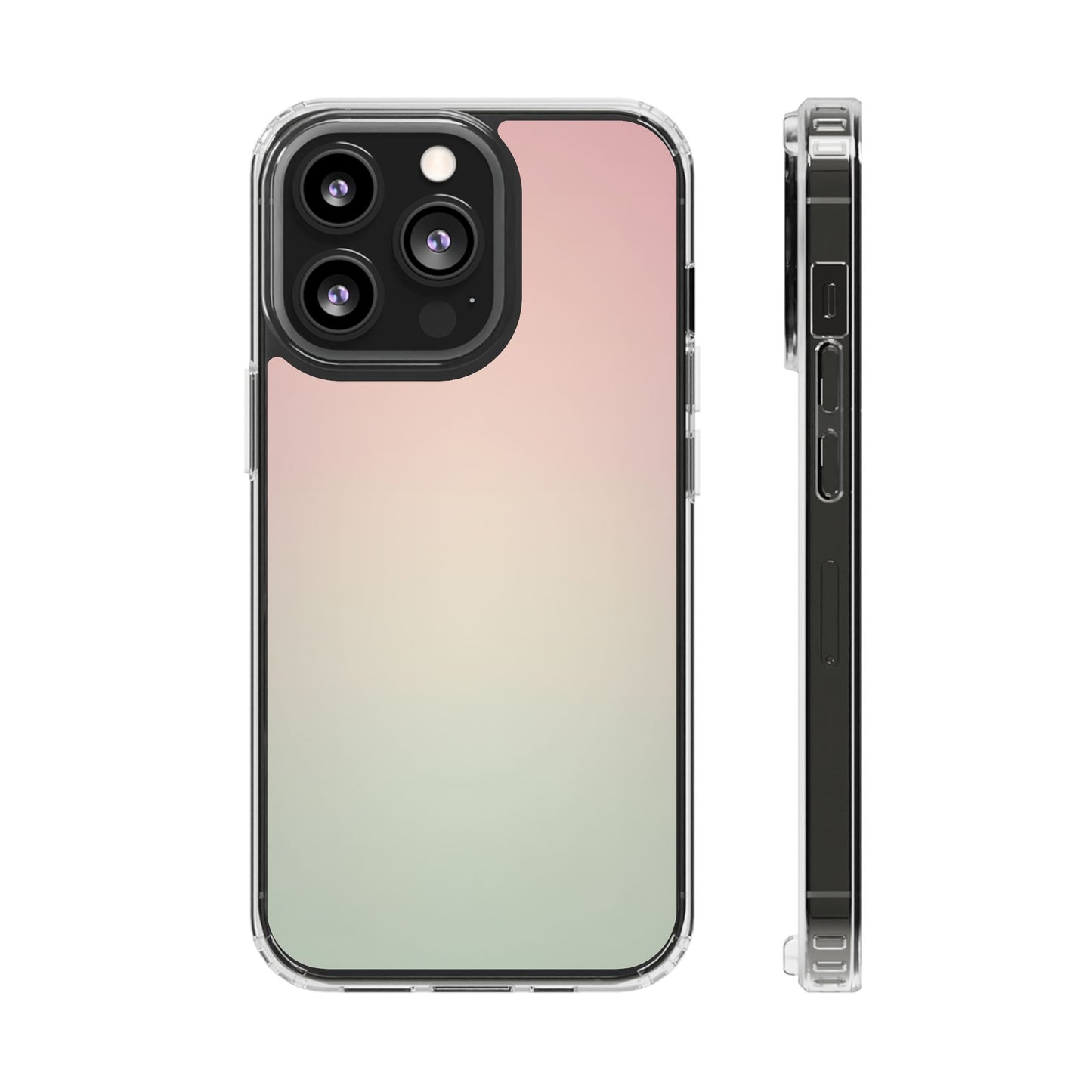 Ethereal Dawn Aura Clear Case - MagSafe Compatible Pastel Gradient