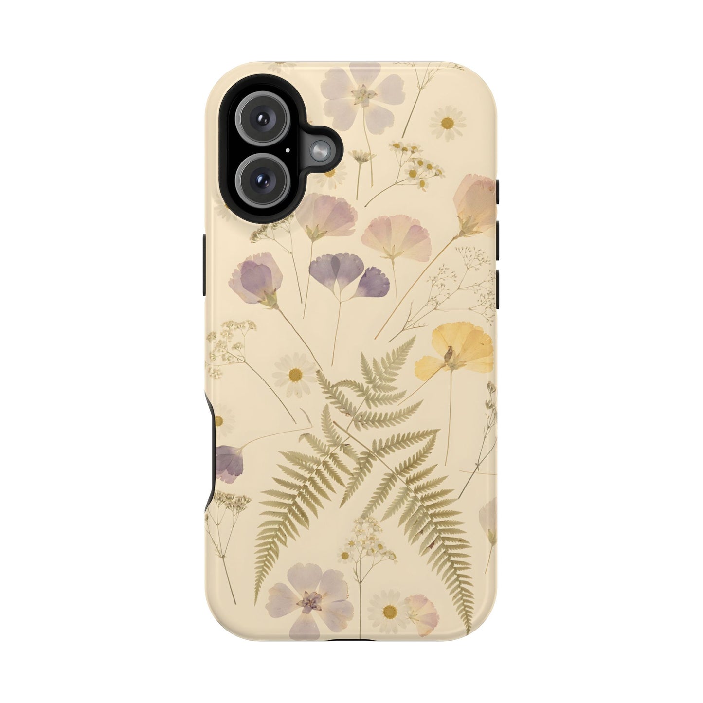 Pressed Wildflowers Vintage Herbarium Magnetic Case