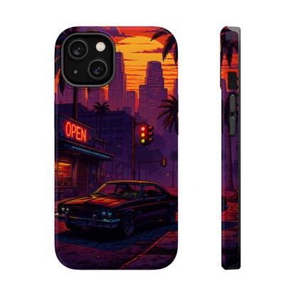 Lofi Midnight Drive: Retro Muscle Car MagSafe Case