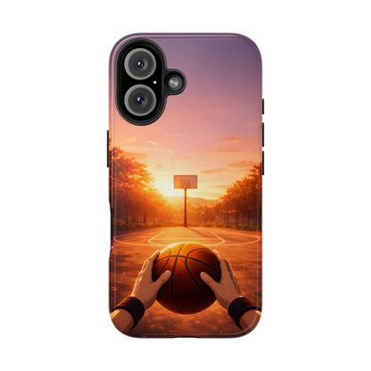 Golden Hour Court Tough Case - Immersive Basketball POV Protective Cover