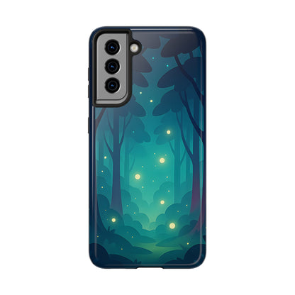 Enchanted Forest Fireflies Case - Mystic Nature Tough Cover for iPhone & Samsung