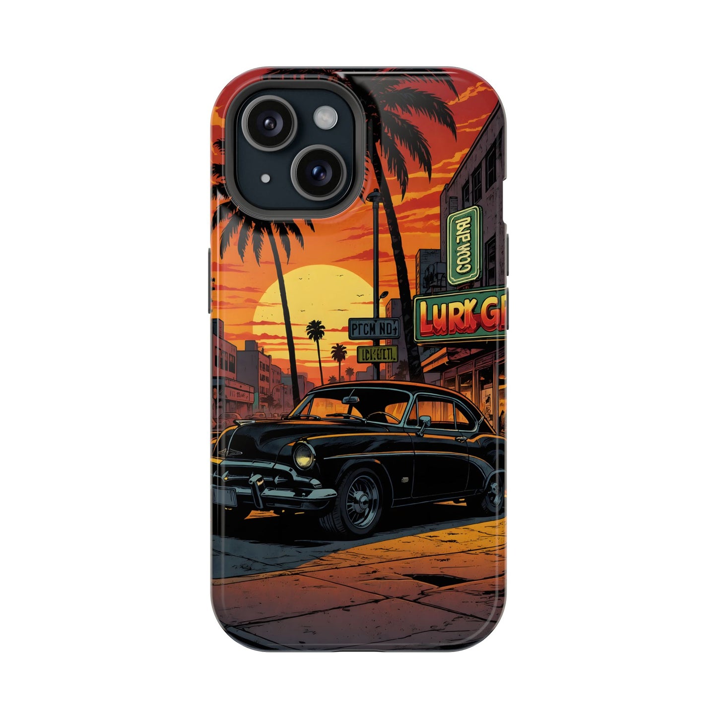 West Coast Cruiser: Retro Sunset Graphic Novel MagSafe Case