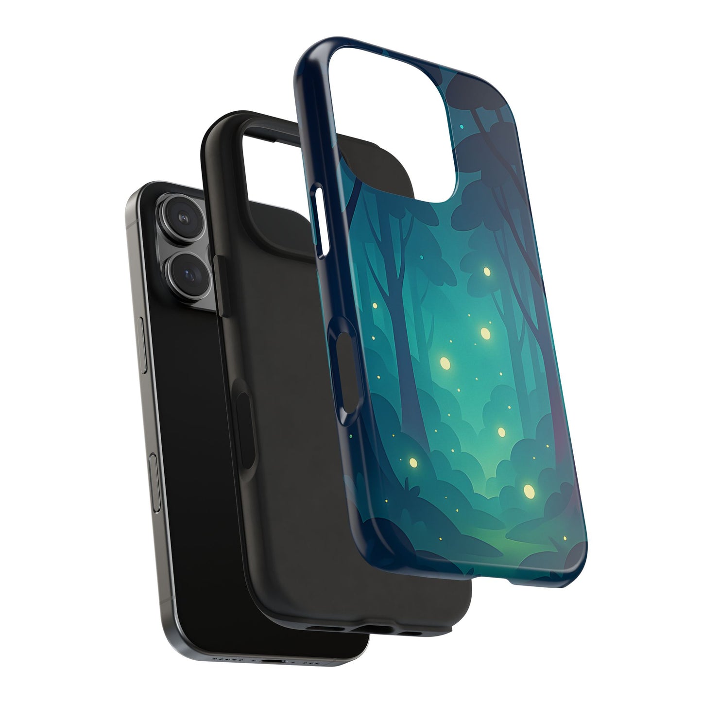 Enchanted Forest Fireflies Case - Mystic Nature Tough Cover for iPhone & Samsung