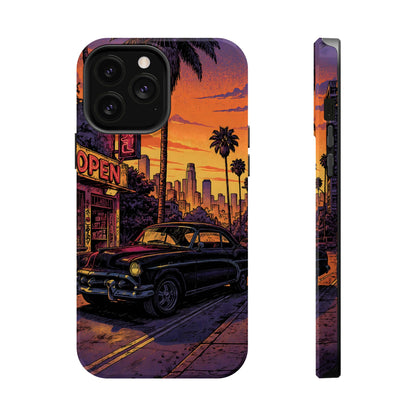 Retro Boulevard: Lofi Sunset Classic Cruiser MagSafe Case