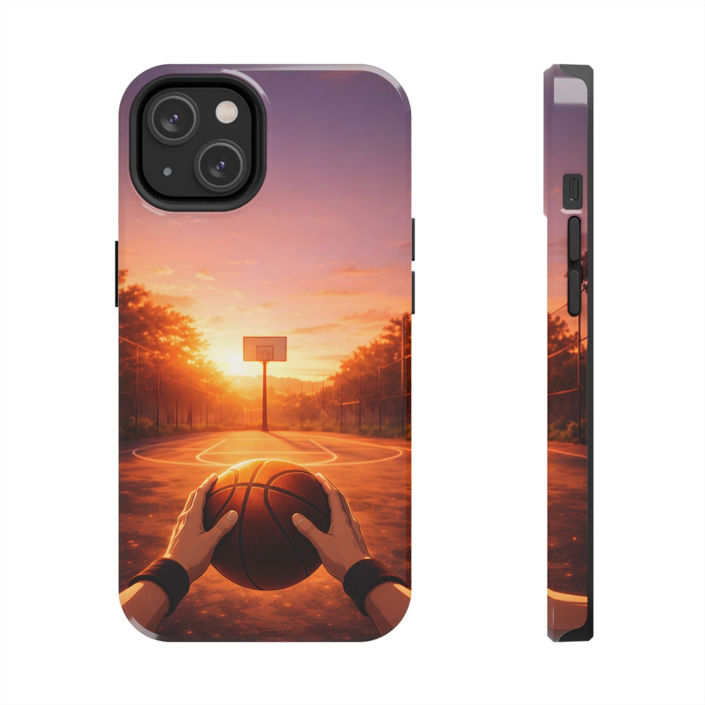 Golden Hour Court Tough Case - Immersive Basketball POV Protective Cover