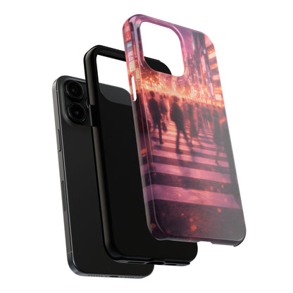 Tokyo Twilight Crossing Tough Case - Urban Japan Skyline Cover for iPhone & Samsung