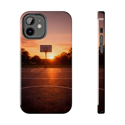 Golden Hour Basketball Court Tough Case - Urban Sunset Cover for iPhone & Samsung