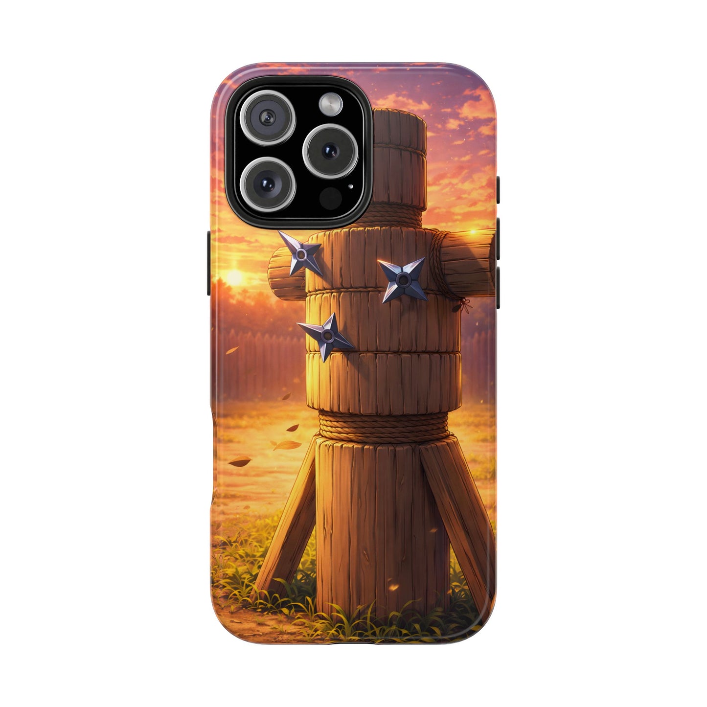 Sunset Ninja Training Tough Case - Shuriken Dojo Cover for iPhone & Samsung