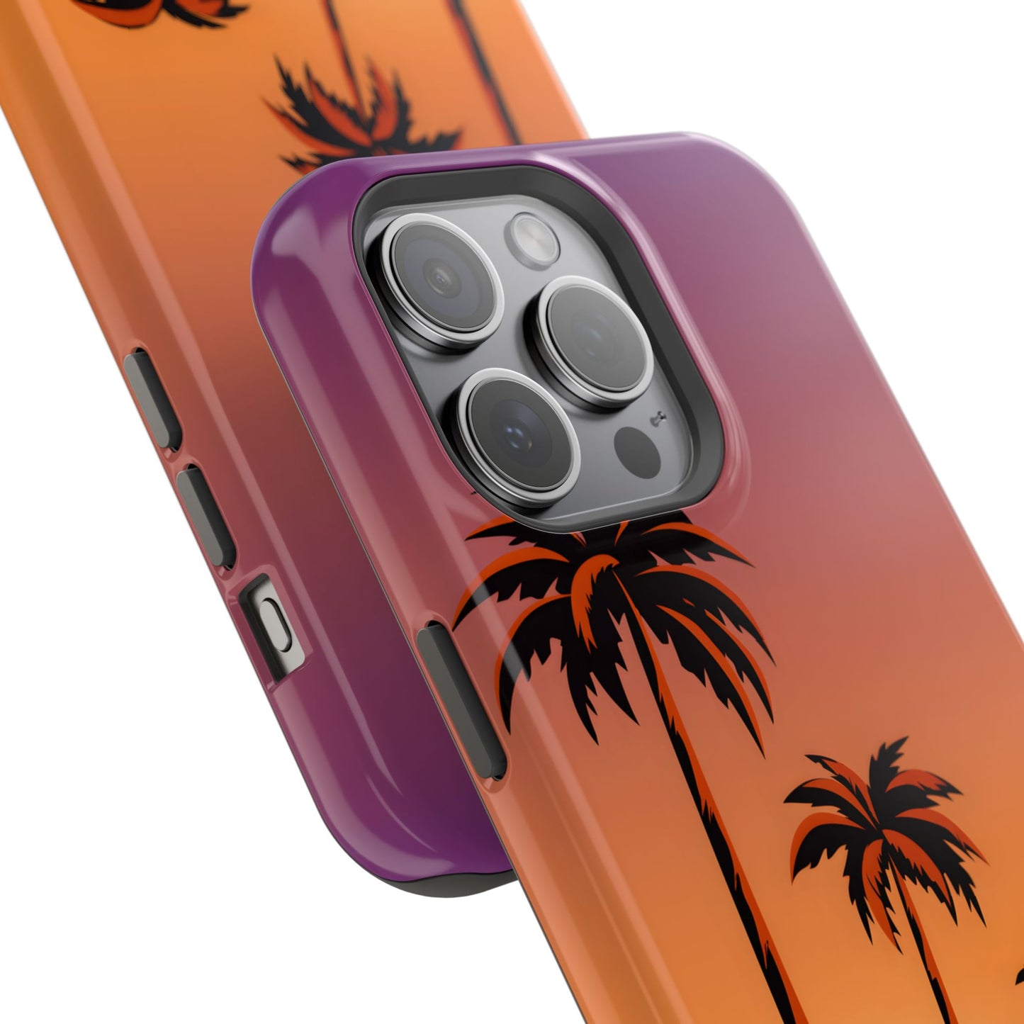Retro Coastline: Vintage Car & Palm Sunset MagSafe Case