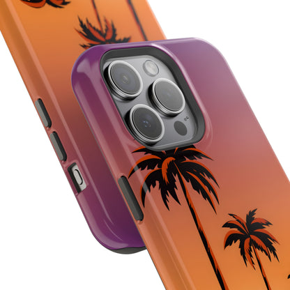 Retro Coastline: Vintage Car & Palm Sunset MagSafe Case