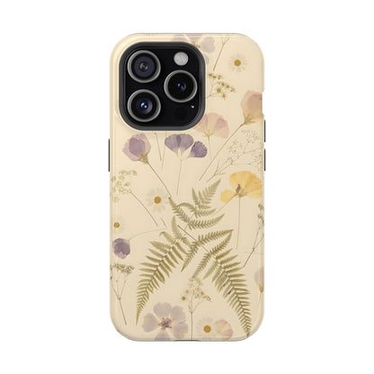 Pressed Wildflowers Vintage Herbarium Magnetic Case