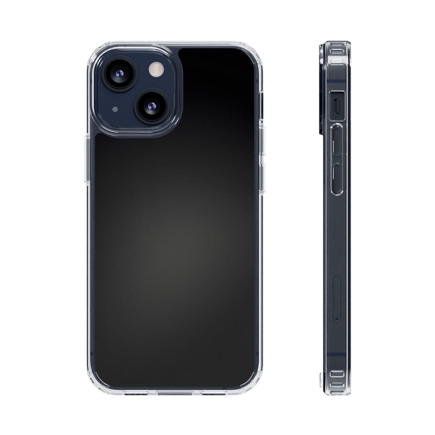 Obsidian Black Minimalist Clear Case - MagSafe Compatible Sleek Cover