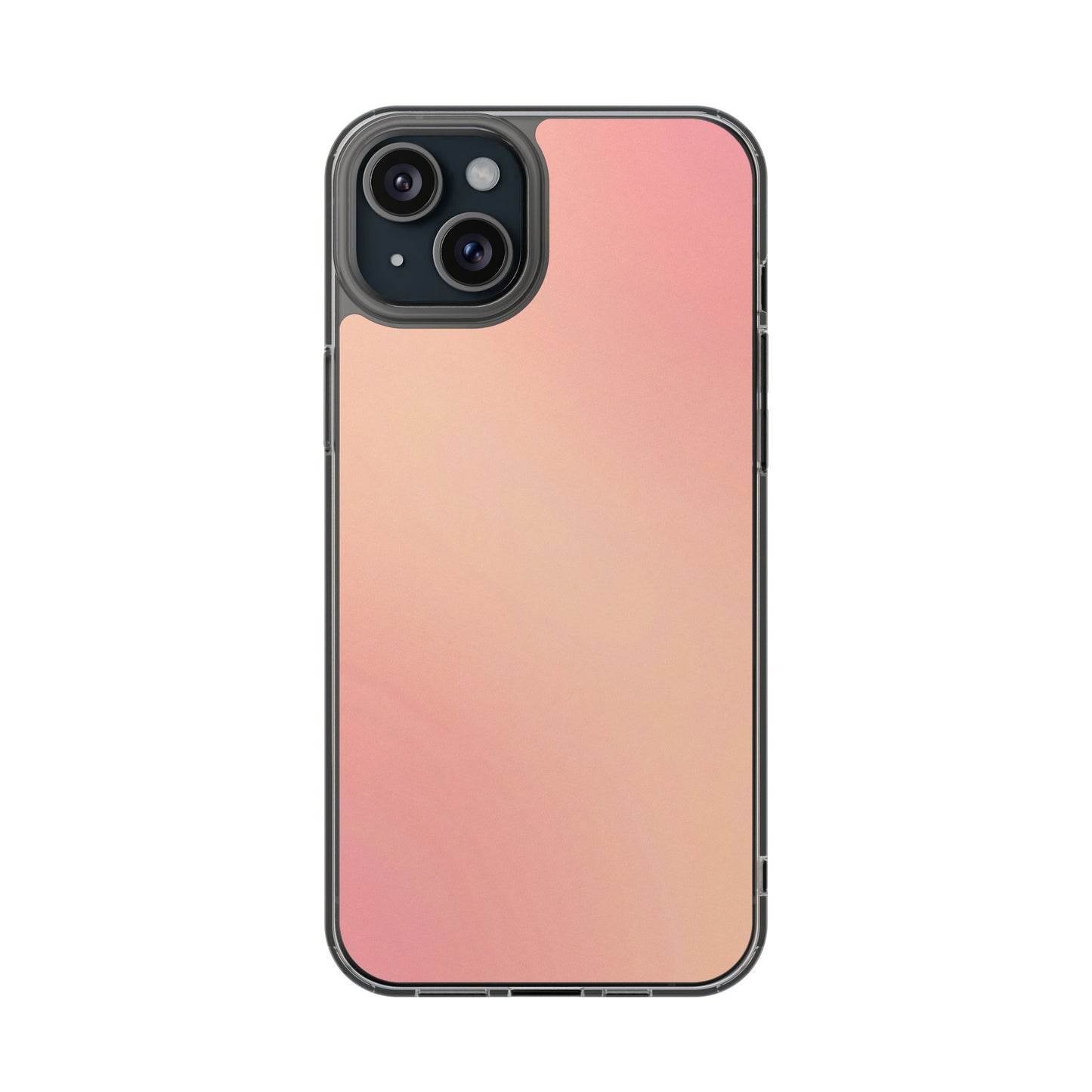 Soft Peach Aura Clear Case - MagSafe Compatible Blush Gradient Cover
