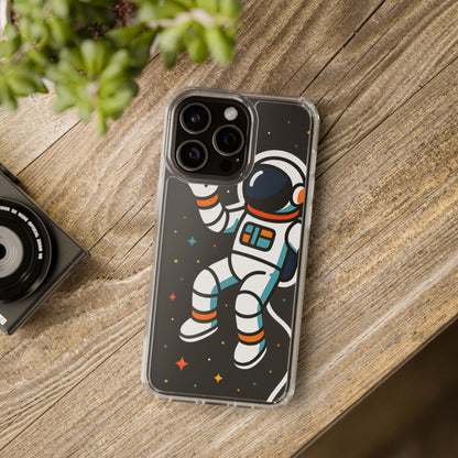 Clear Astronaut Space Case - Minimalist Galaxy Aesthetic Transparent Cover