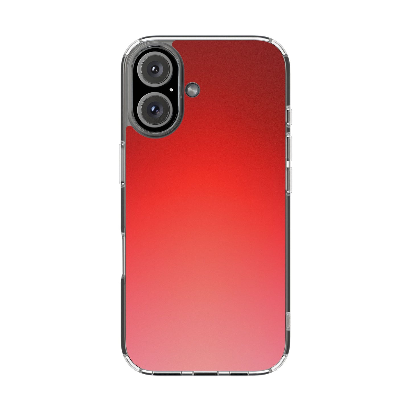 Vibrant Cherry Aura Clear Case - MagSafe Compatible Red Gradient Cover