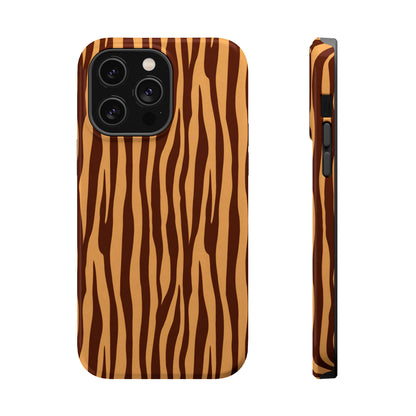Safari Chic: Warm Caramel Tiger Print MagSafe Case