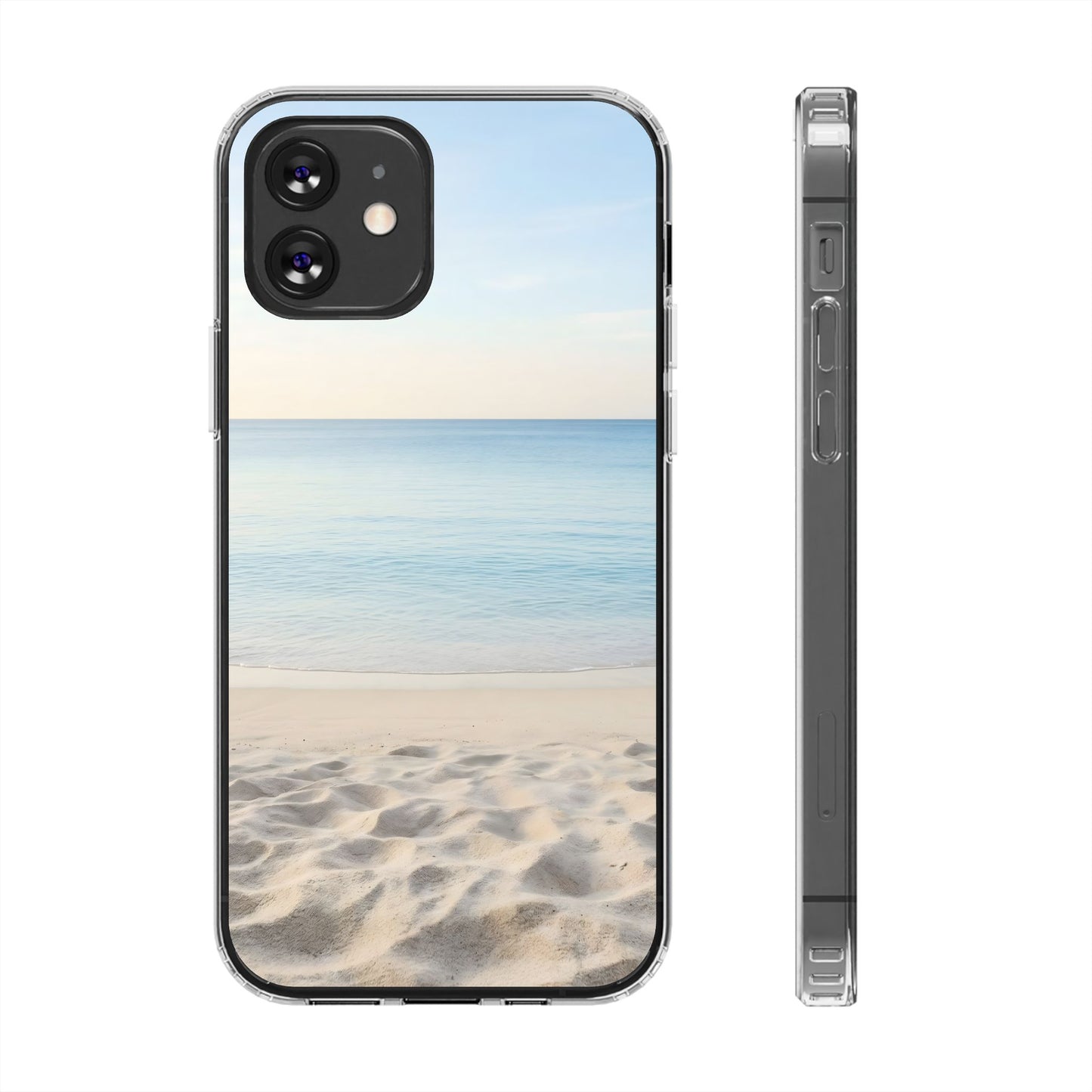 Serene Shoreline Clear Case - MagSafe Compatible Coastal Aesthetic