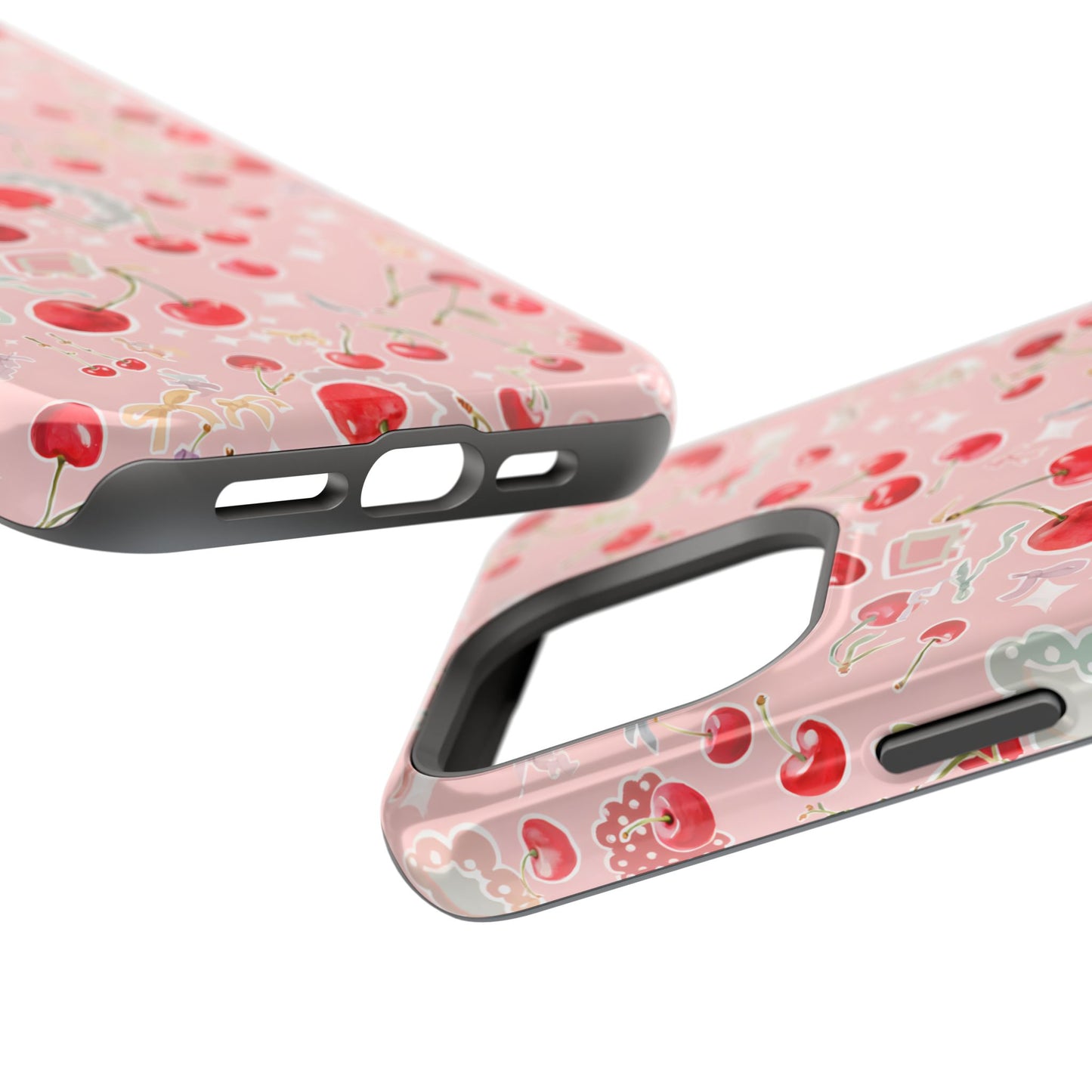 Vintage Cherry Bow Pink Coquette Magnetic Case