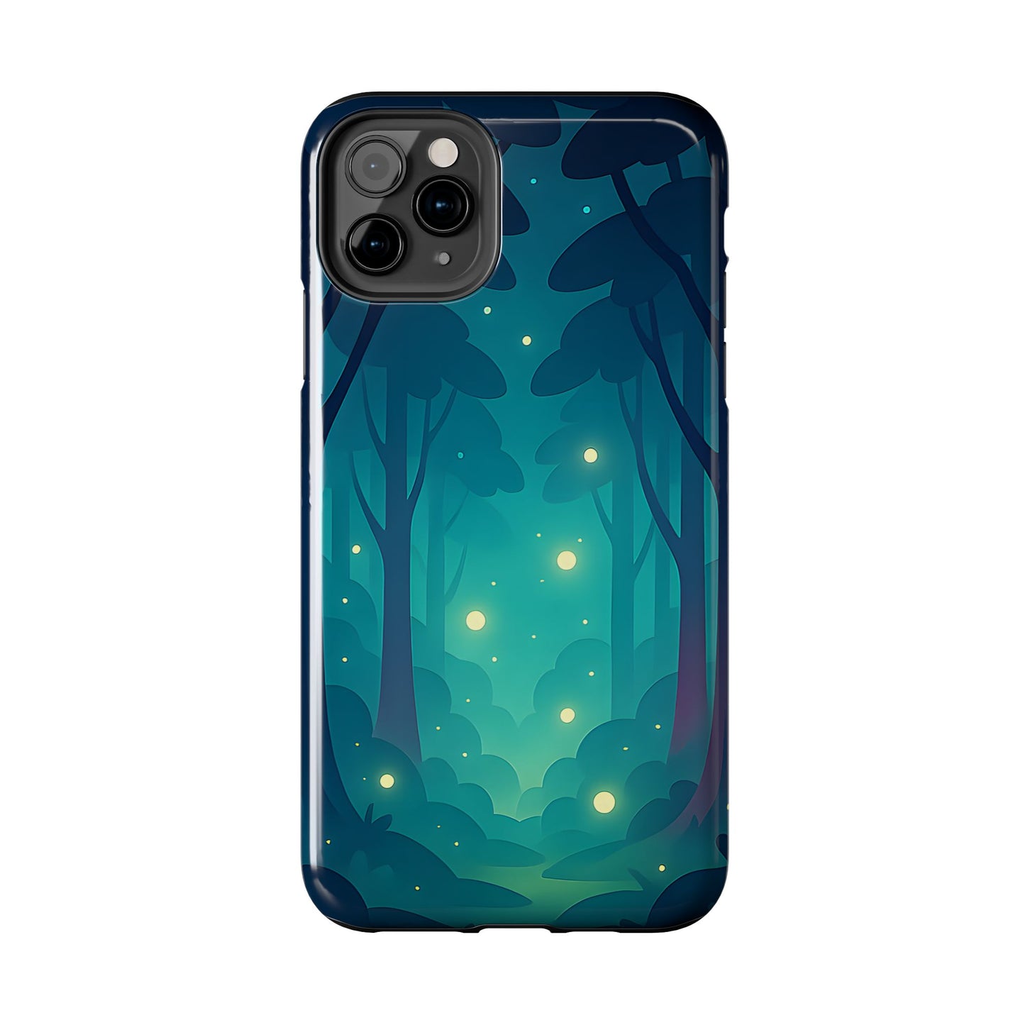 Enchanted Forest Fireflies Case - Mystic Nature Tough Cover for iPhone & Samsung