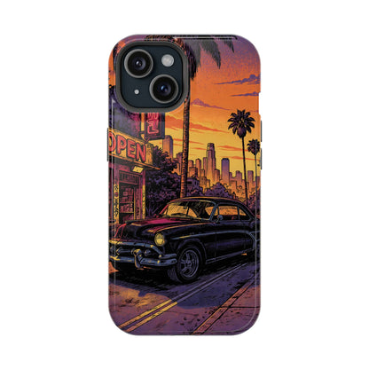 Retro Boulevard: Lofi Sunset Classic Cruiser MagSafe Case