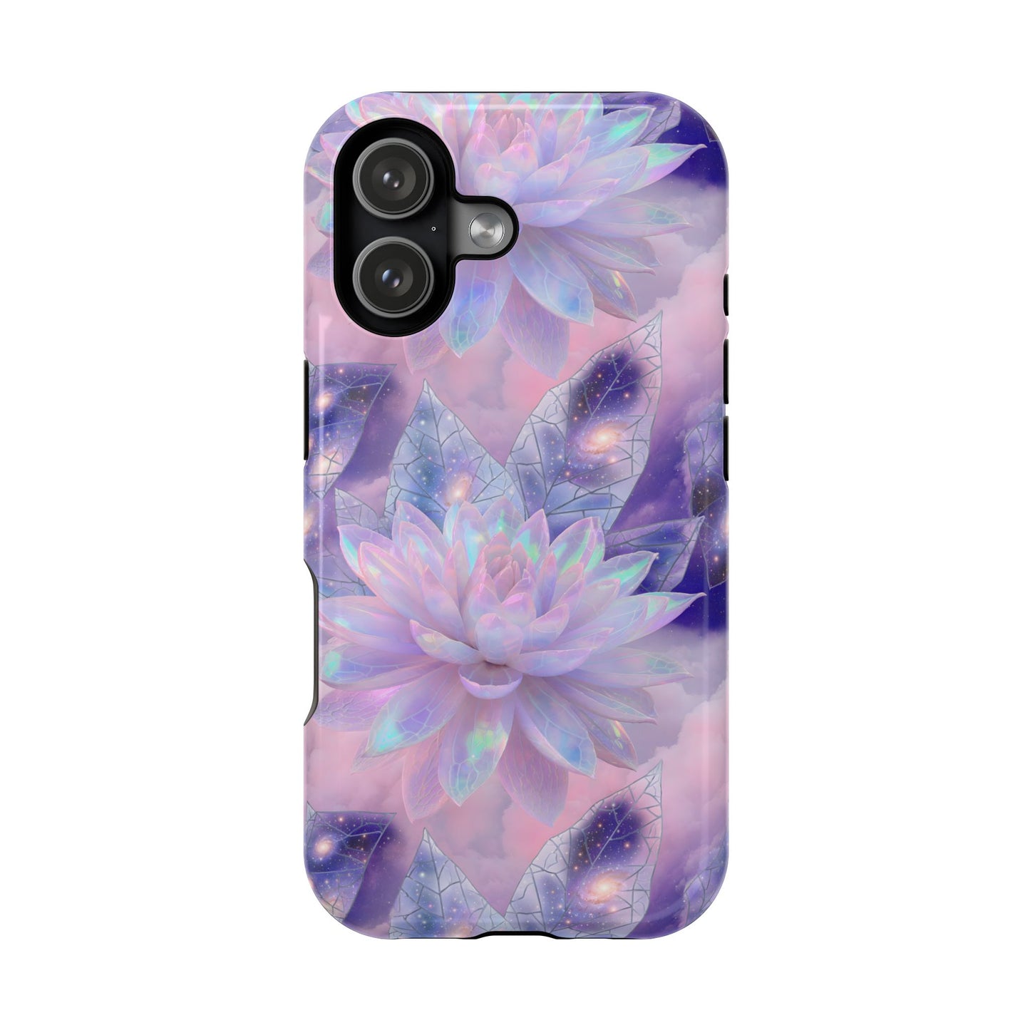 Ethereal Aura: Cosmic Iridescent Lotus MagSafe Case