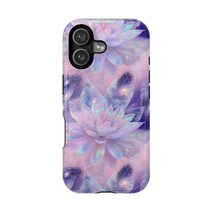 Ethereal Aura: Cosmic Iridescent Lotus MagSafe Case
