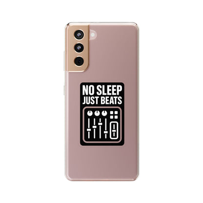 Clear "No Sleep Just Beats" Case - Minimalist DJ & Producer Transparent Cover