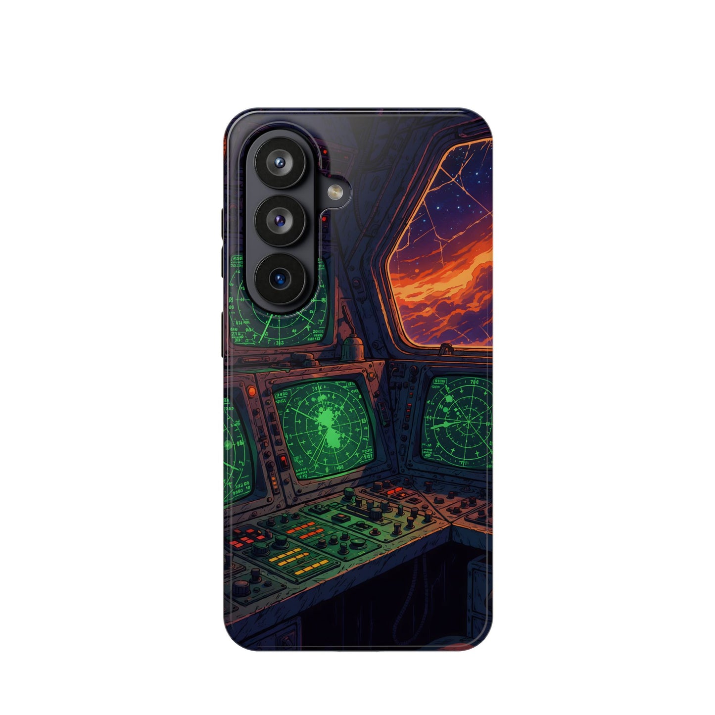 Cosmic Command: Retro Spaceship Cockpit MagSafe Case