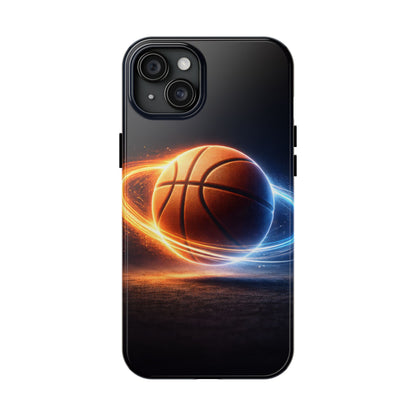 Cosmic Basketball Energy Tough Case - Neon Rings Athletic Cover for iPhone & Samsung